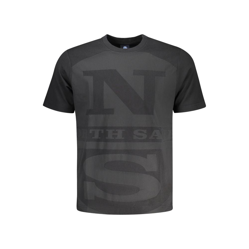 North Sails Schwarzes Baumwoll-T-Shirt für Herren