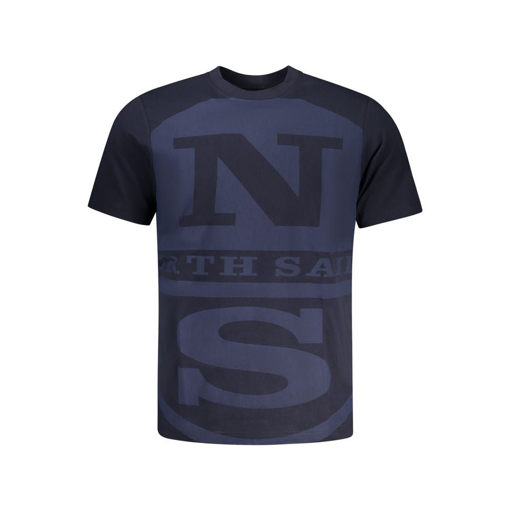 North Sails Blu Baumwoll-T-Shirt für Herren