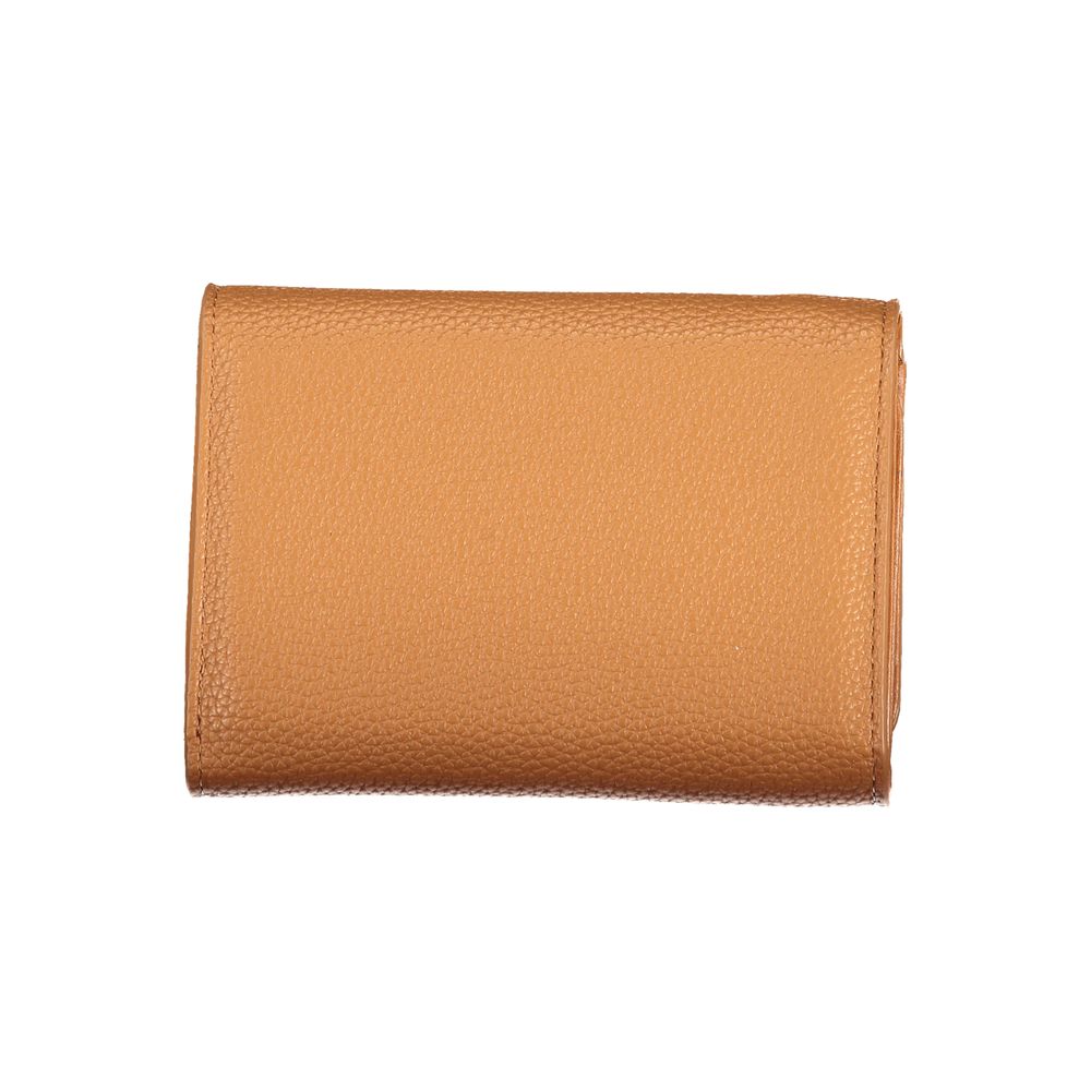 Mario Valentino Brown Polyurethane Wallet for Women