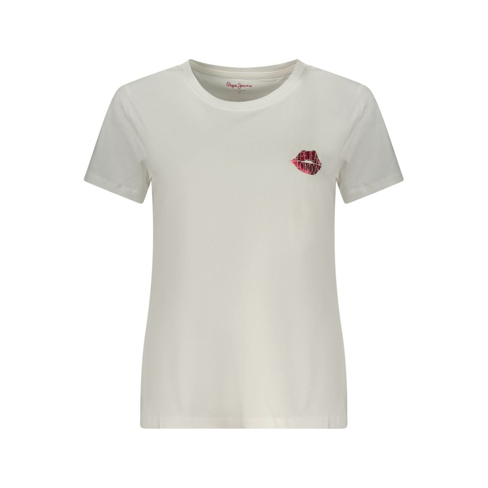 Pepe Jeans Women's White Cotton T-Shirt
