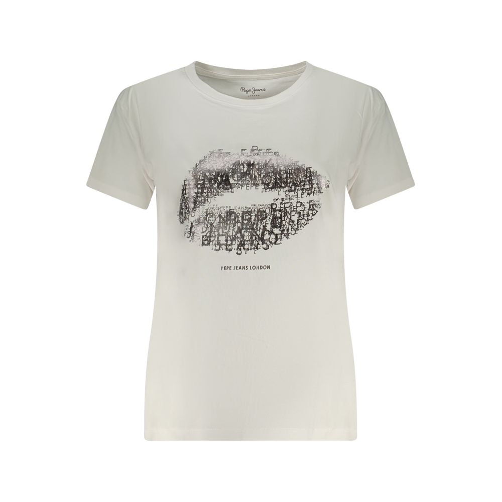 Pepe Jeans Weißes Baumwoll-T-Shirt