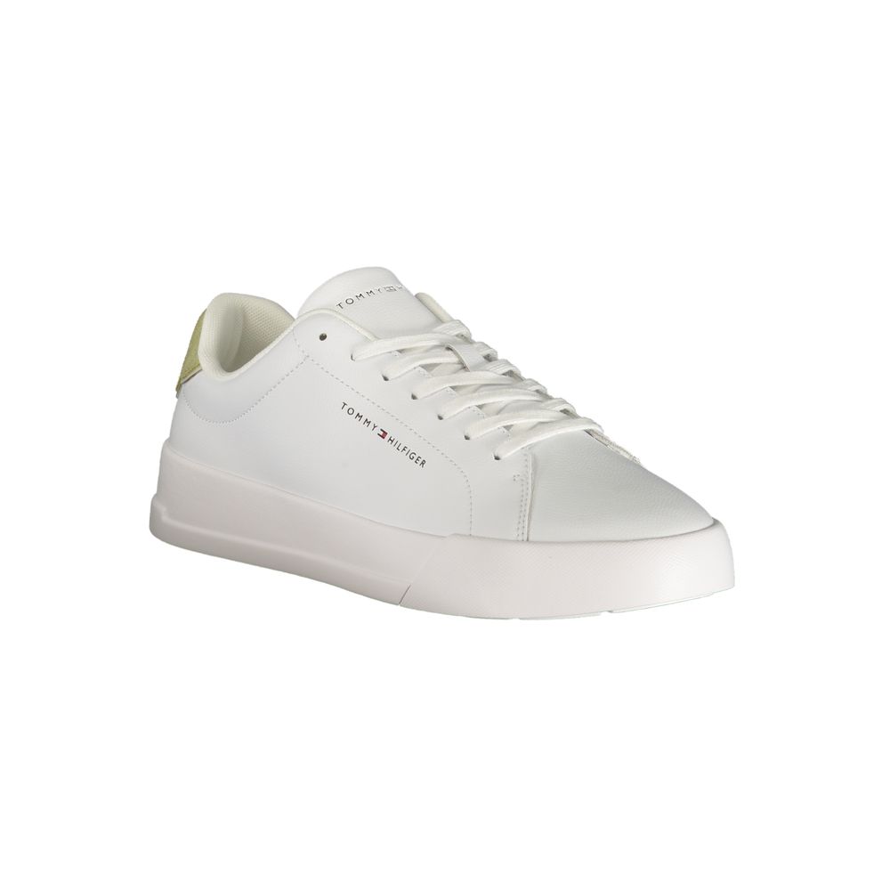 Tommy Hilfiger Men's White Polyurethane Sneakers