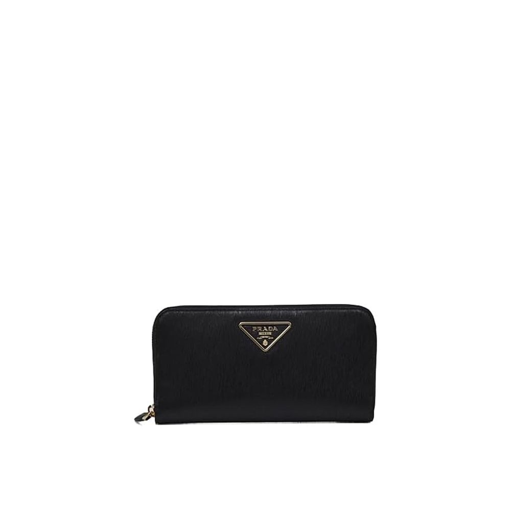 Prada Black Calf Leather Wallet