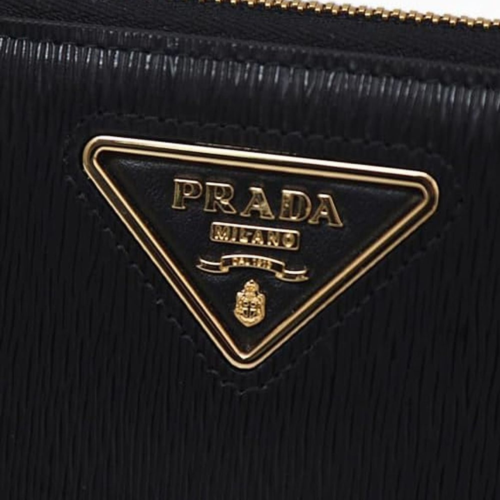 Prada Black Calf Leather Wallet