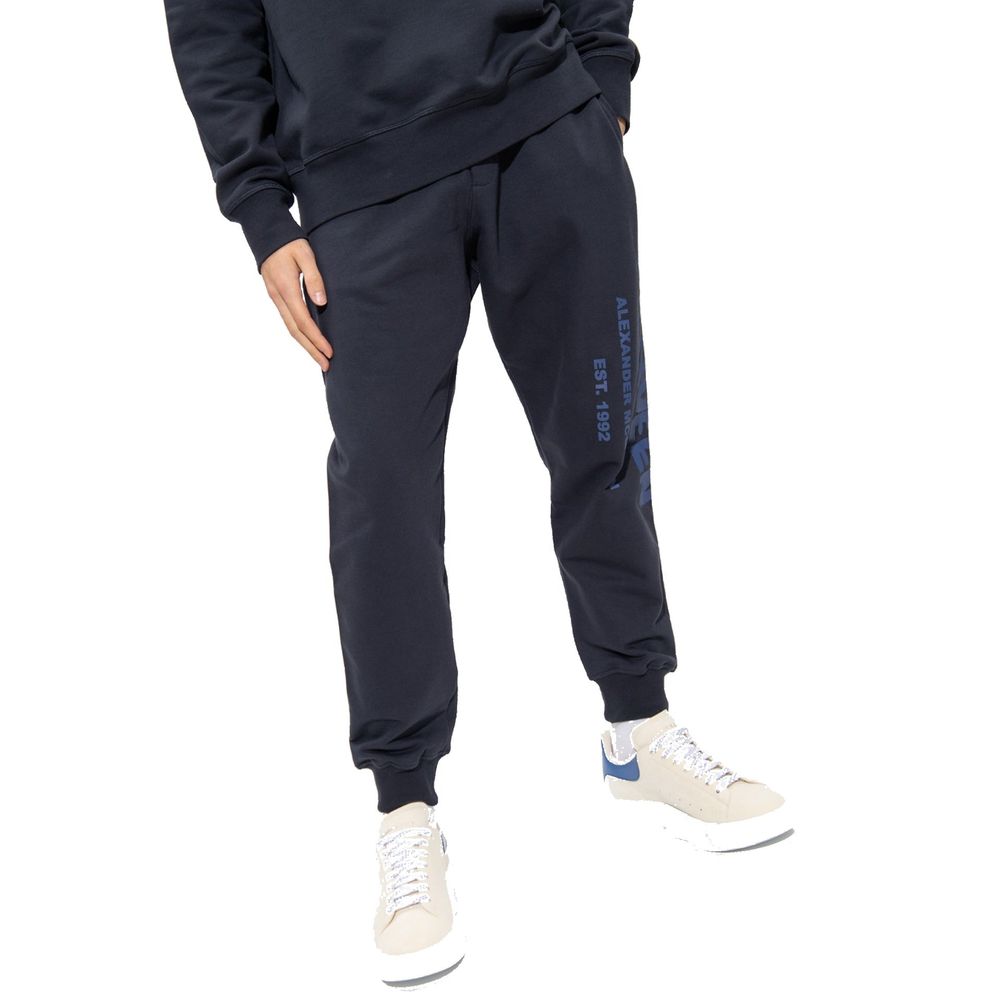 Alexander McQueen Blue Cotton Jogging Trousers (Tracksuit Bottoms)