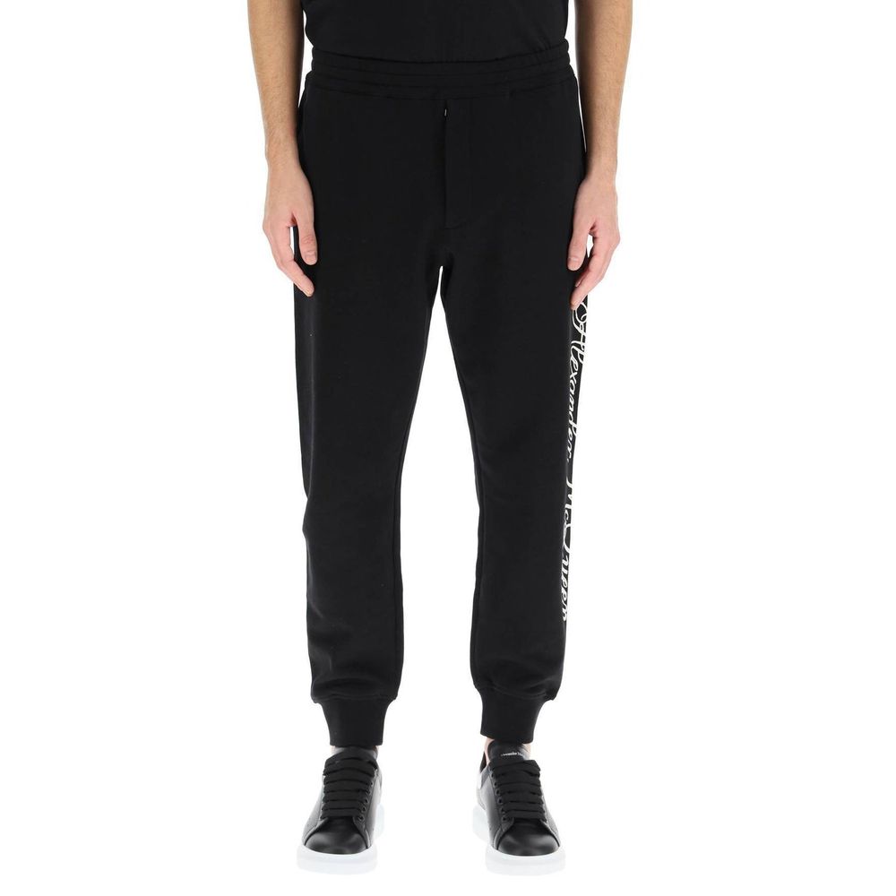 Alexander McQueen Schwarze Baumwoll-Sporthose