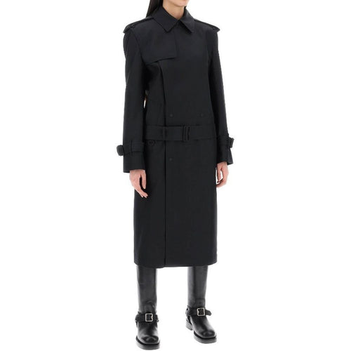 Burberry Schwarzer Polyester-Mantel