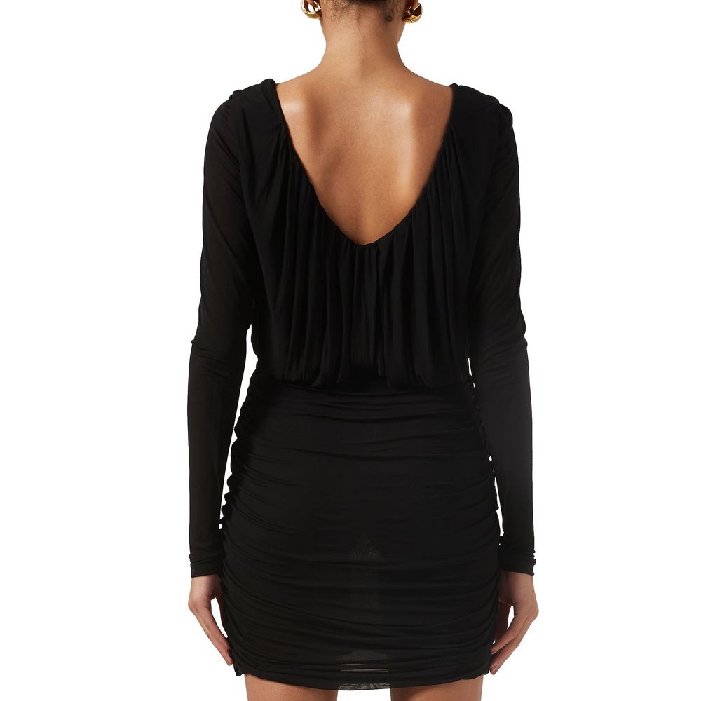 Saint Laurent Schwarzes Cocktailkleid aus Viskose