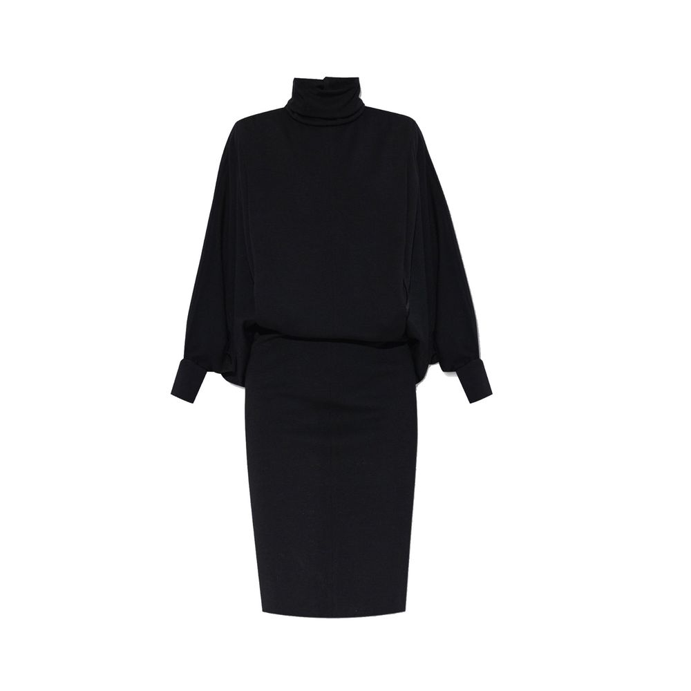 Saint Laurent Black Wool Day Dress