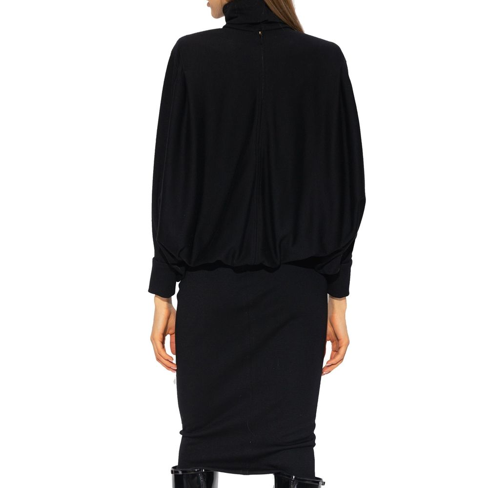 Saint Laurent Black Wool Day Dress