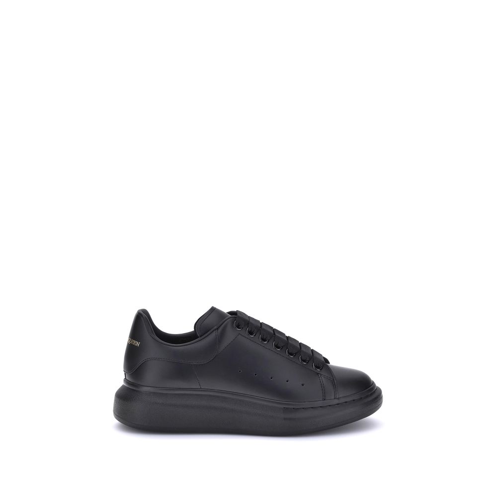 Alexander McQueen Black Bos Taurus Calf Leather Platform Sneakers