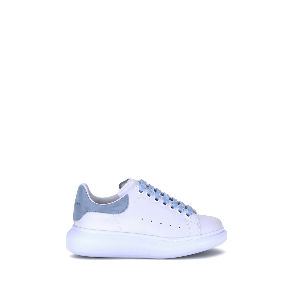 Alexander McQueen Blaue Kalbsleder Bos Taurus Plateau-Sneaker
