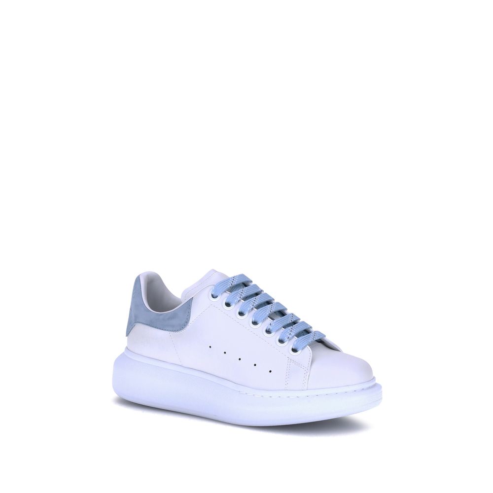 Alexander McQueen Blaue Kalbsleder Bos Taurus Plateau-Sneaker