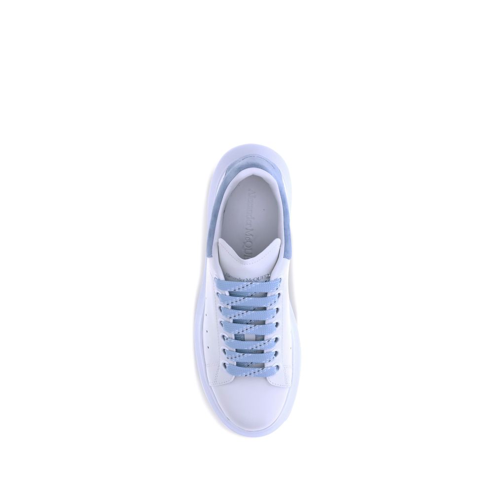 Alexander McQueen Blaue Kalbsleder Bos Taurus Plateau-Sneaker