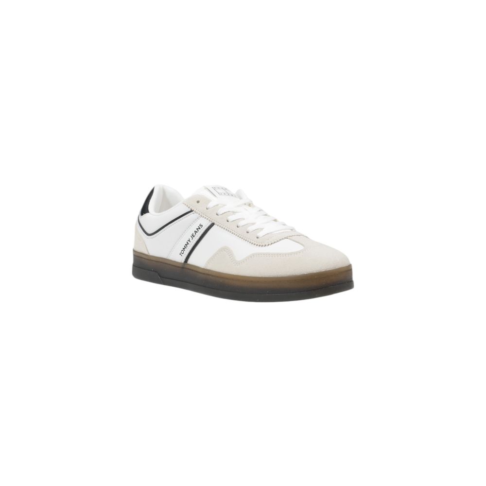 Tommy Hilfiger Jeans Schwarze Leder Low-Top-Sneaker