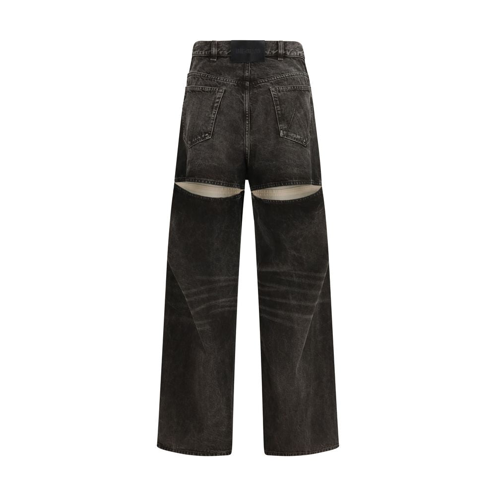 The Attico Black Cotton Denim Jeans