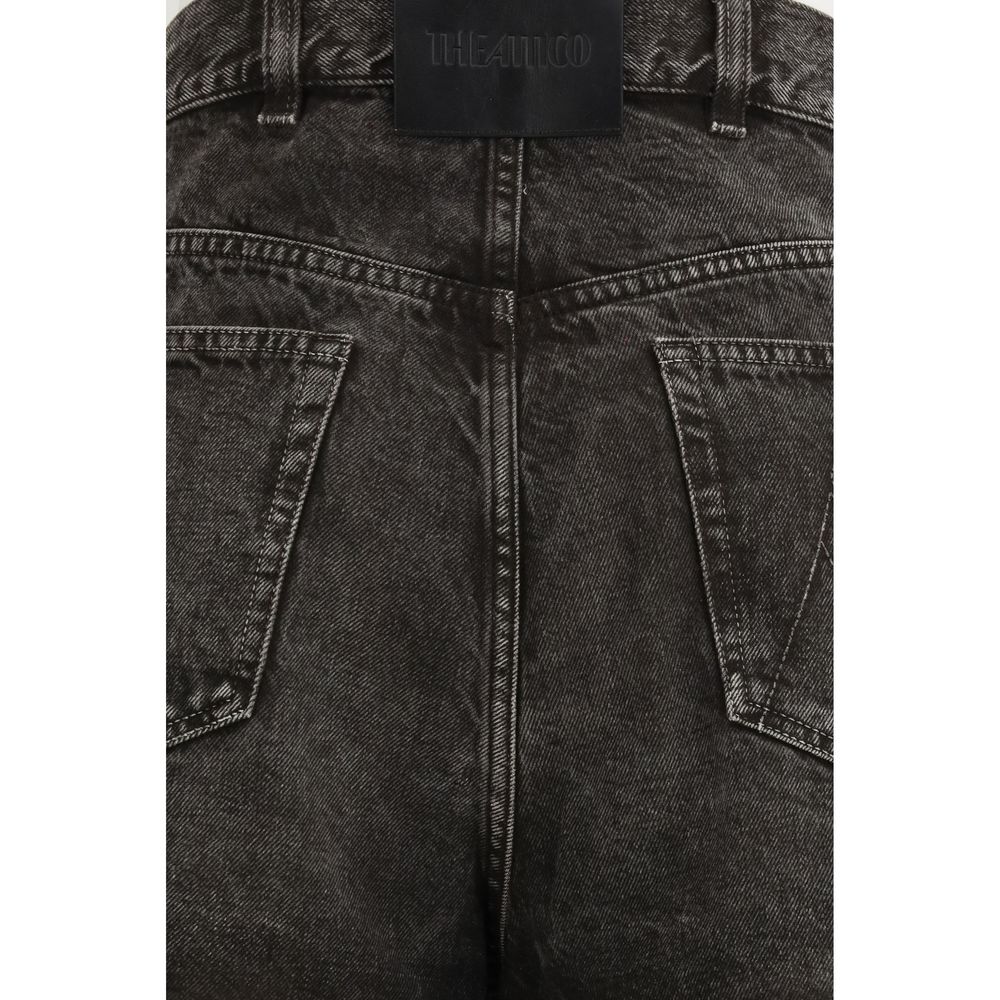 The Attico Black Cotton Denim Jeans