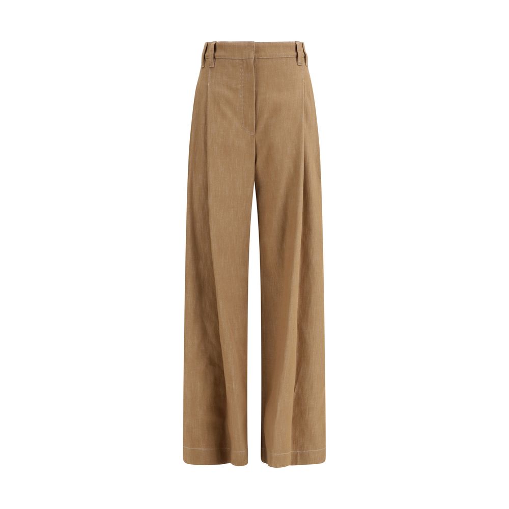 Brunello Cucinelli Braune Baumwollhose im Casual-Look
