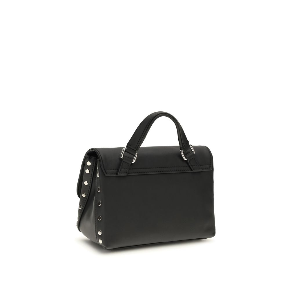 Zanellato Schwarze Kalbsleder Bos Taurus Handtasche