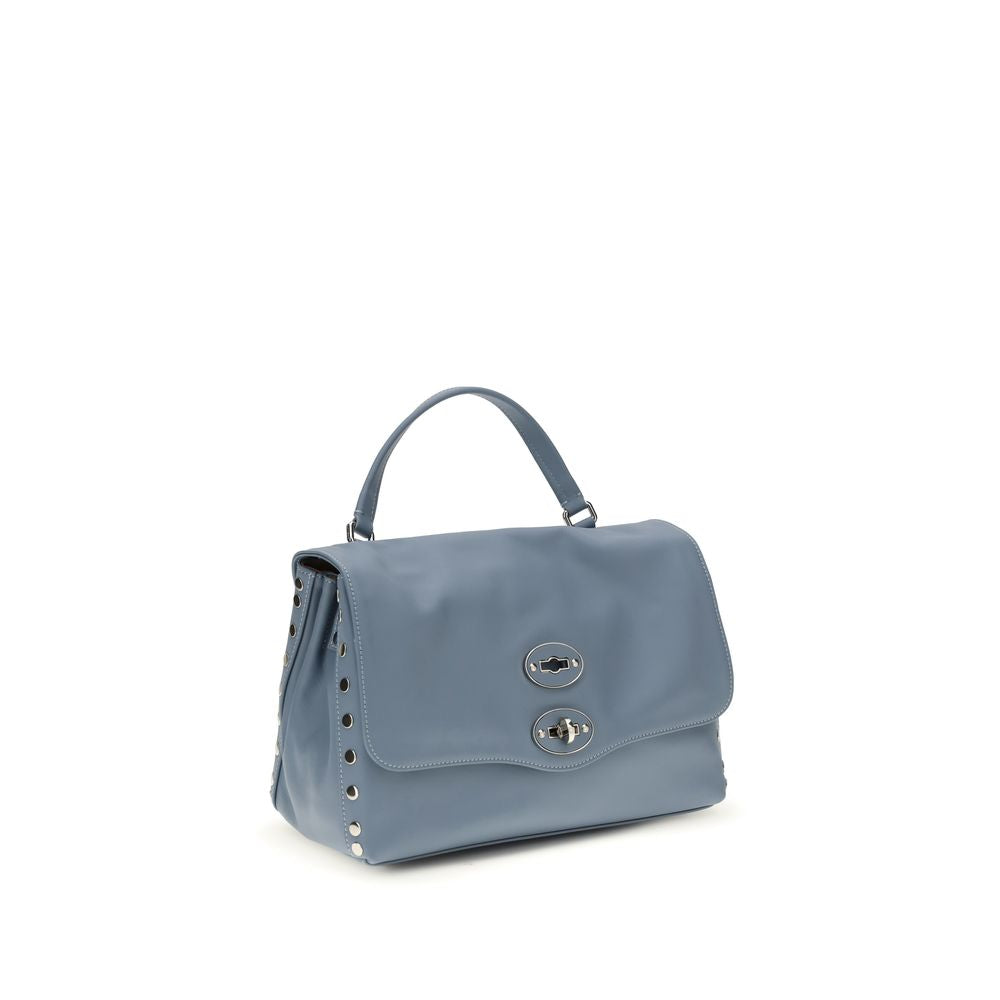 Zanellato Blue Calf Leather Shoulder Bag Bos Taurus