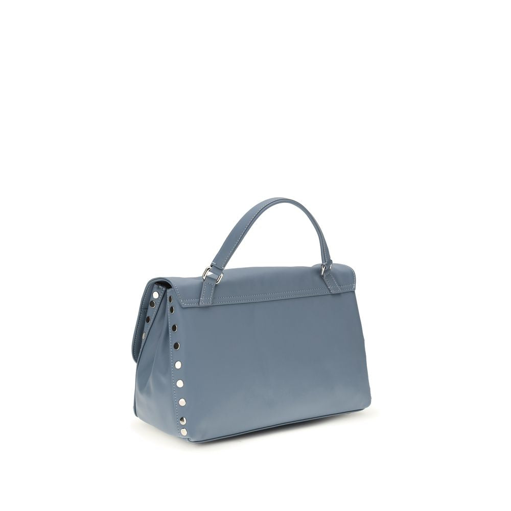 Zanellato Blue Calf Leather Shoulder Bag Bos Taurus