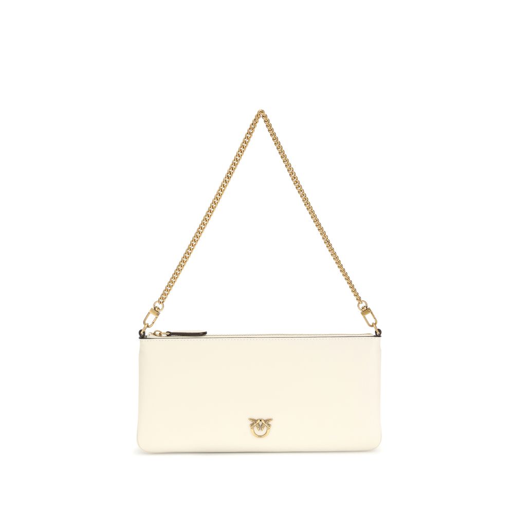 PINKO Weiße Bos Taurus Kalbsleder Schultertasche