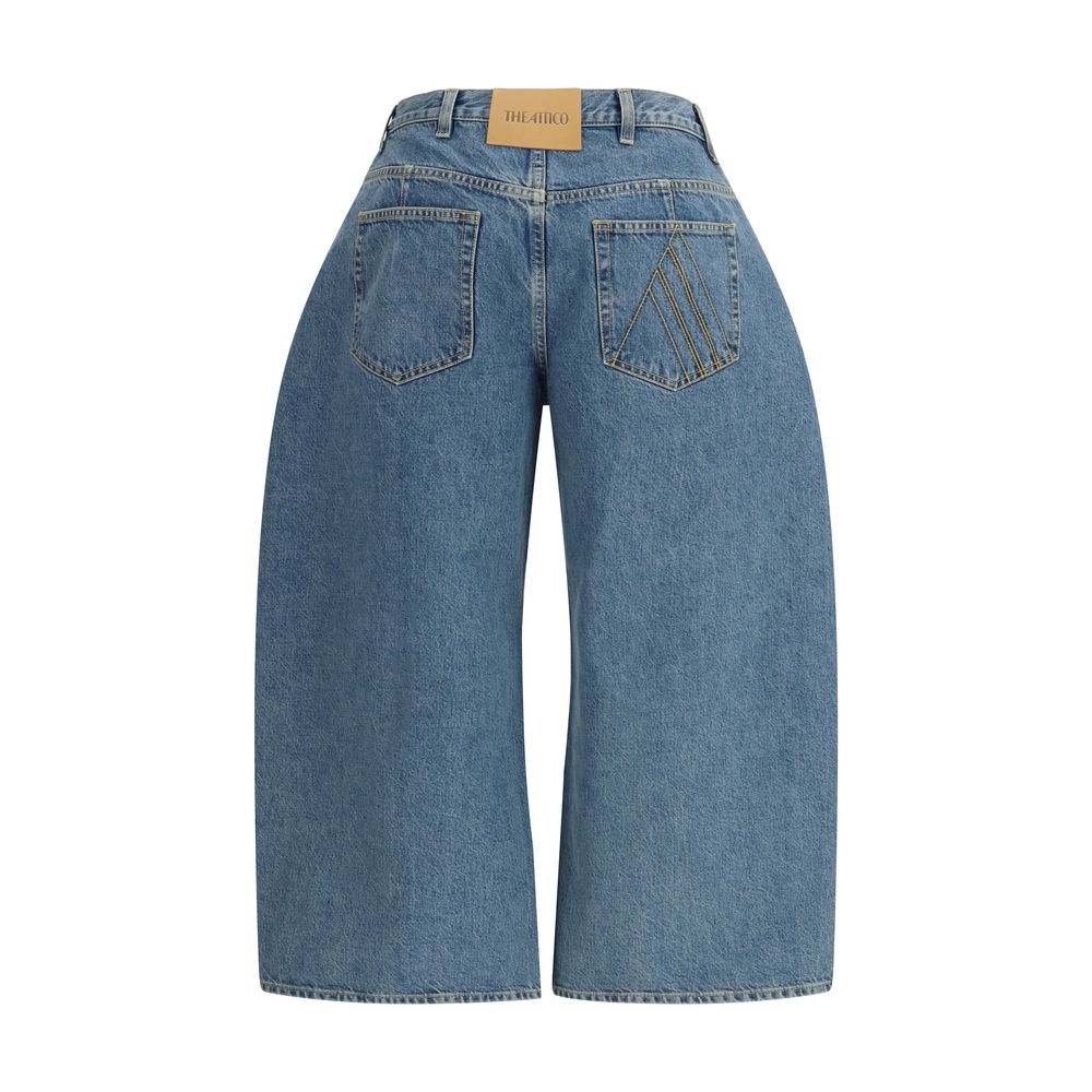 The Attico Blaue Baumwolljeans Denim