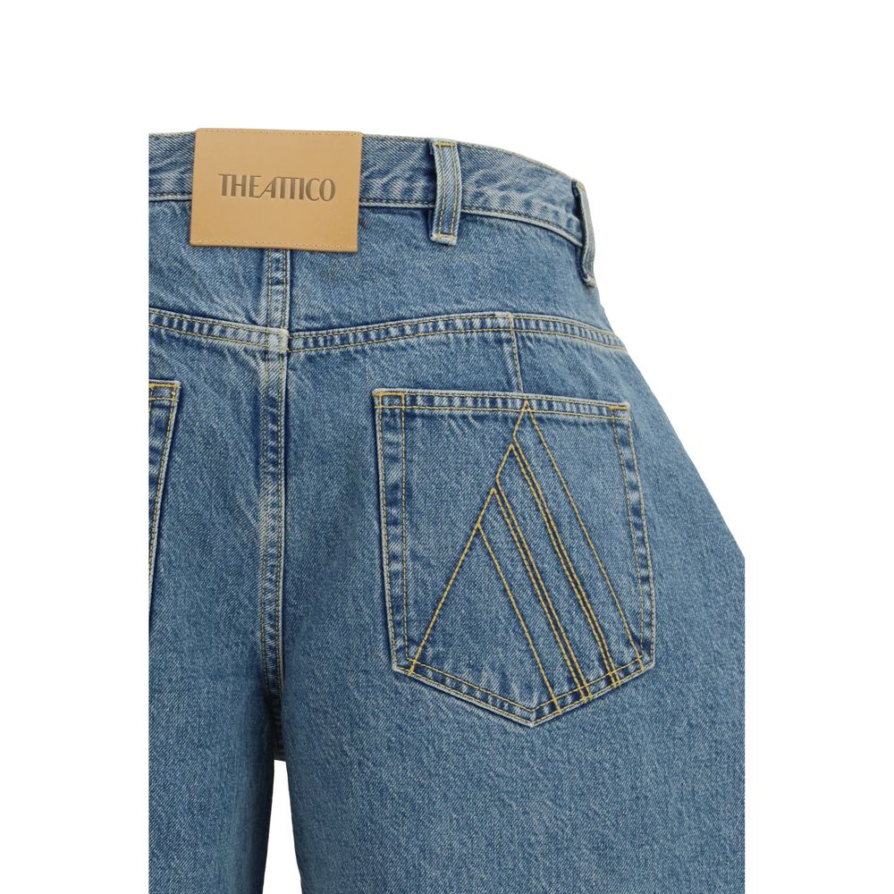 The Attico Blaue Baumwolljeans Denim