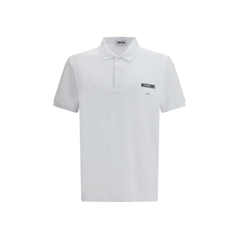 Moschino Polohemd aus weißer Baumwolle