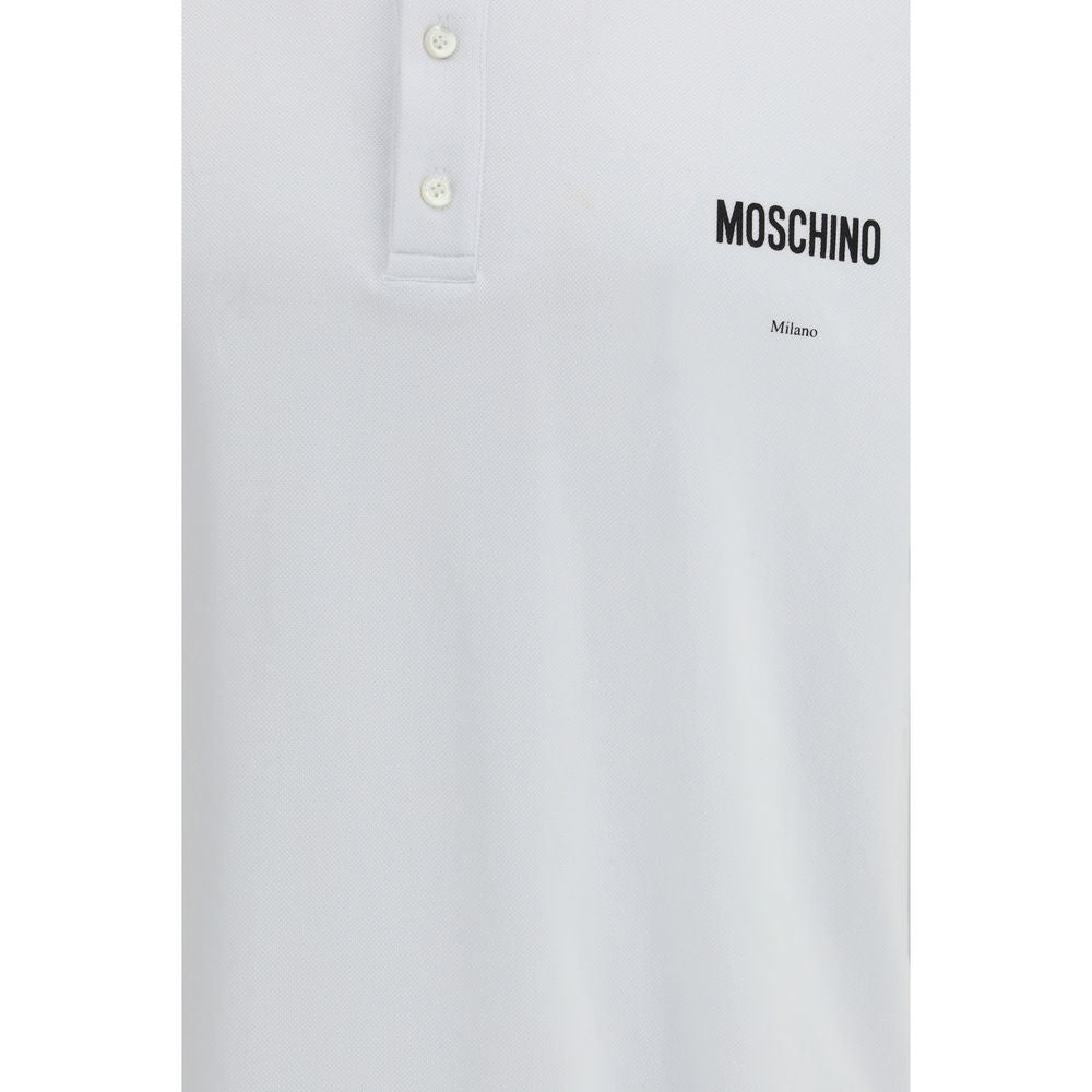 Moschino Polohemd aus weißer Baumwolle