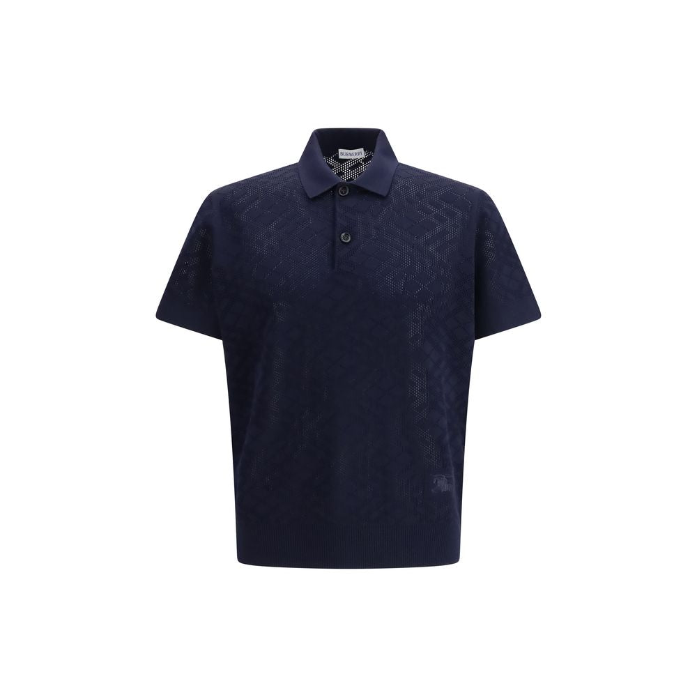 Burberry Blaues Woll-Poloshirt