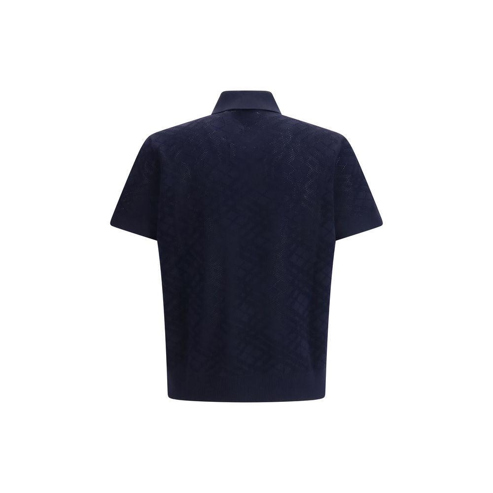 Burberry Blaues Woll-Poloshirt