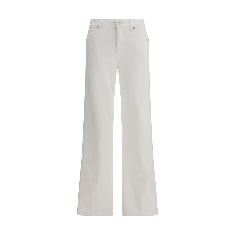 7FOR Weiße Jeans aus Baumwolle mit geradem Bein