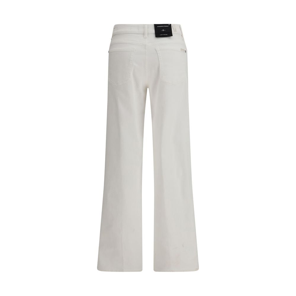 7FOR Weiße Jeans aus Baumwolle mit geradem Bein