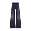 Balenciaga Blaue ausgestellte Jeans aus Baumwolle