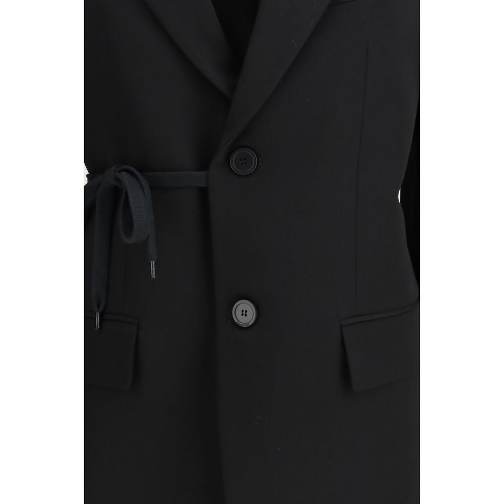Balenciaga Black Wool Jackets and Coats