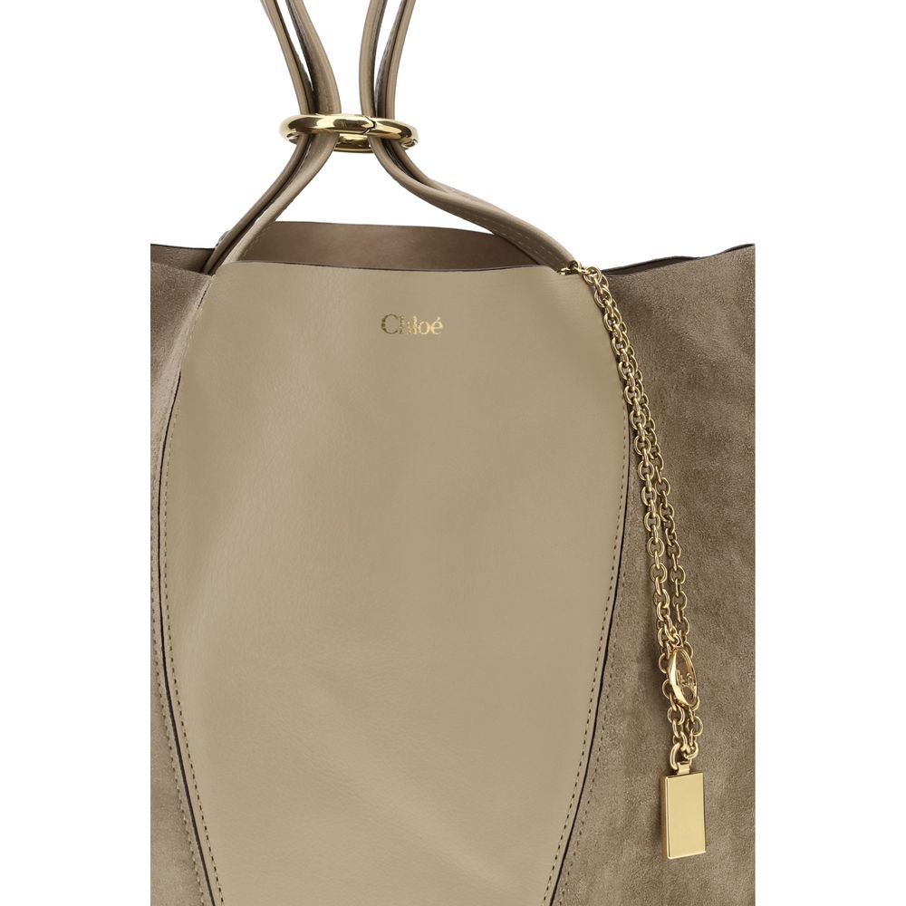Chloé Beige Kalbsleder Bos Taurus Schultertasche