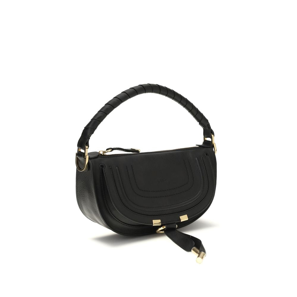 Chloé Schwarze Bos Taurus Kalbsleder Schultertasche