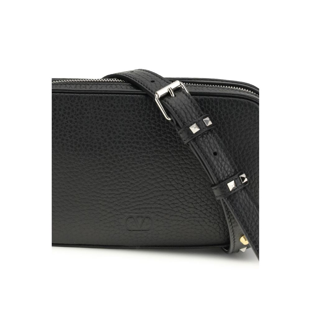 Valentino Garavani Schwarzes Kalbsleder Bos Taurus Accessoires