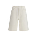 P.A.R.O.S.H. Weiße Baumwoll-Bermudashorts