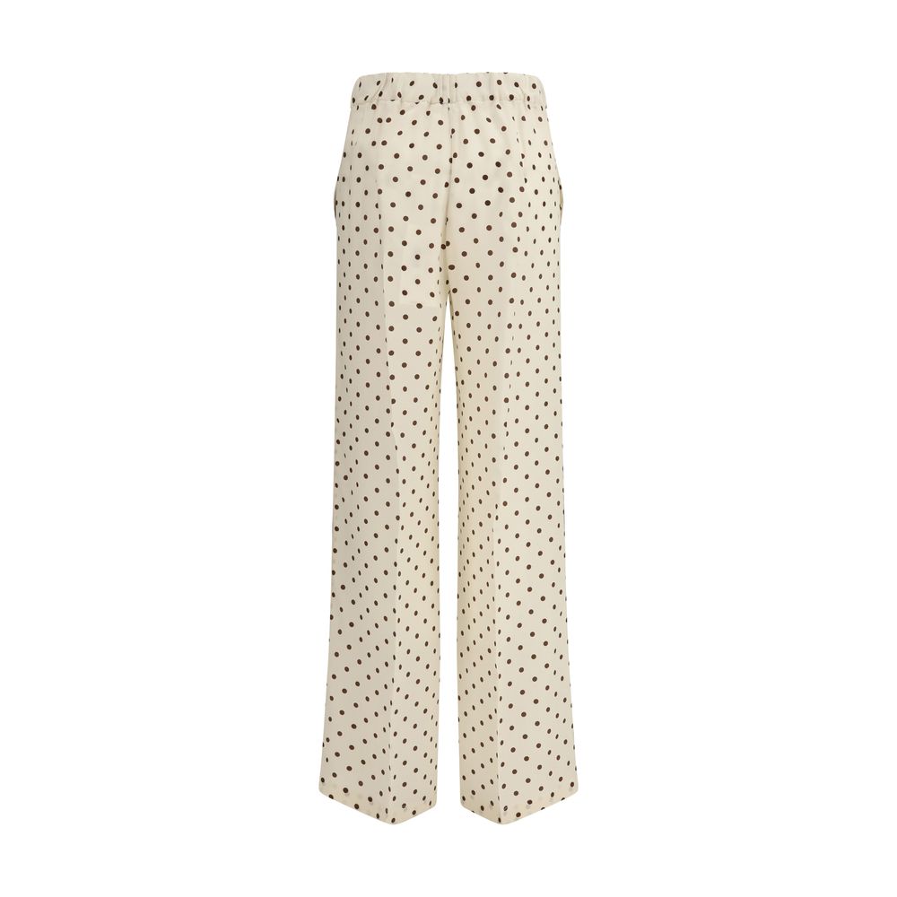 P.A.R.O.S.H. Beige Silk Trousers Casual