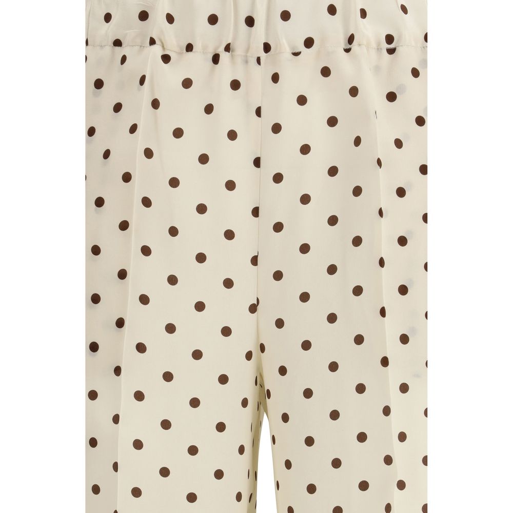 P.A.R.O.S.H. Beige Silk Trousers Casual