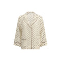 P.A.R.O.S.H. Patterned Beige Silk Shirt