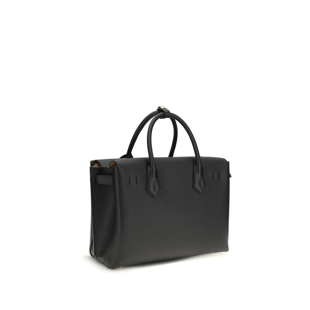 MCM Schwarze Kalbsleder Bos Taurus Handtasche