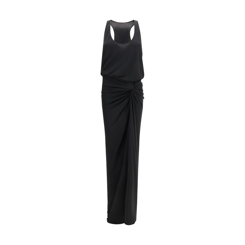 The Andaman Black Polyester Maxi Dress