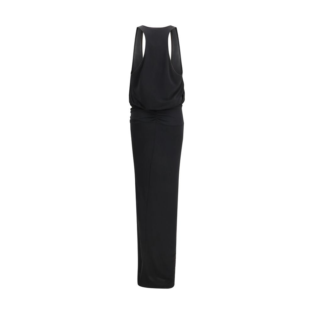 The Andaman Black Polyester Maxi Dress