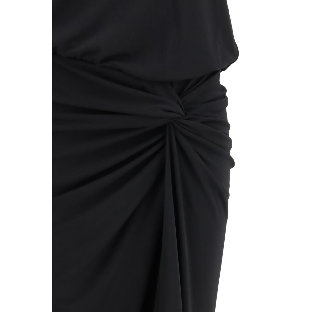 The Andaman Black Polyester Maxi Dress
