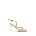Gianvito Rossi Sandale mit Stiletto-Absatz aus goldenem Kalbsleder Bos Taurus