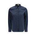 Brunello Cucinelli Blaues Baumwollhemd
