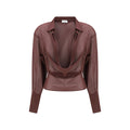 The Andamane Lila Seidenbluse